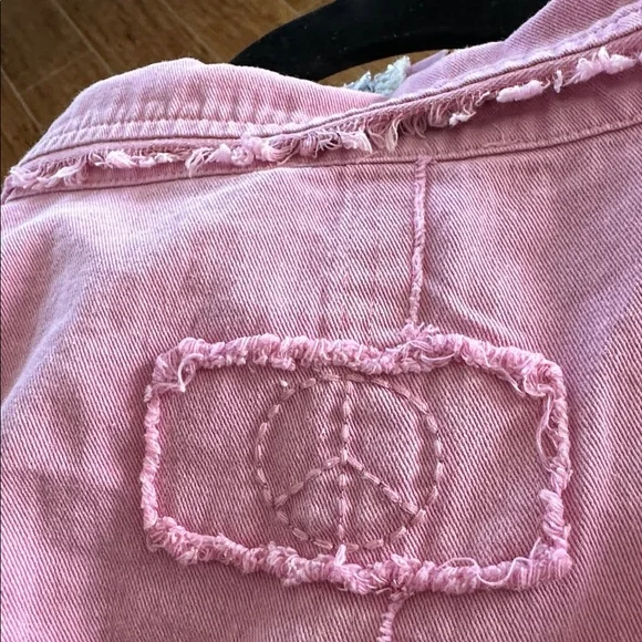 BLUE VELVET NWT Pink and Purple crochet Butterfly Patchwork Shirt - Picture 11 of 12